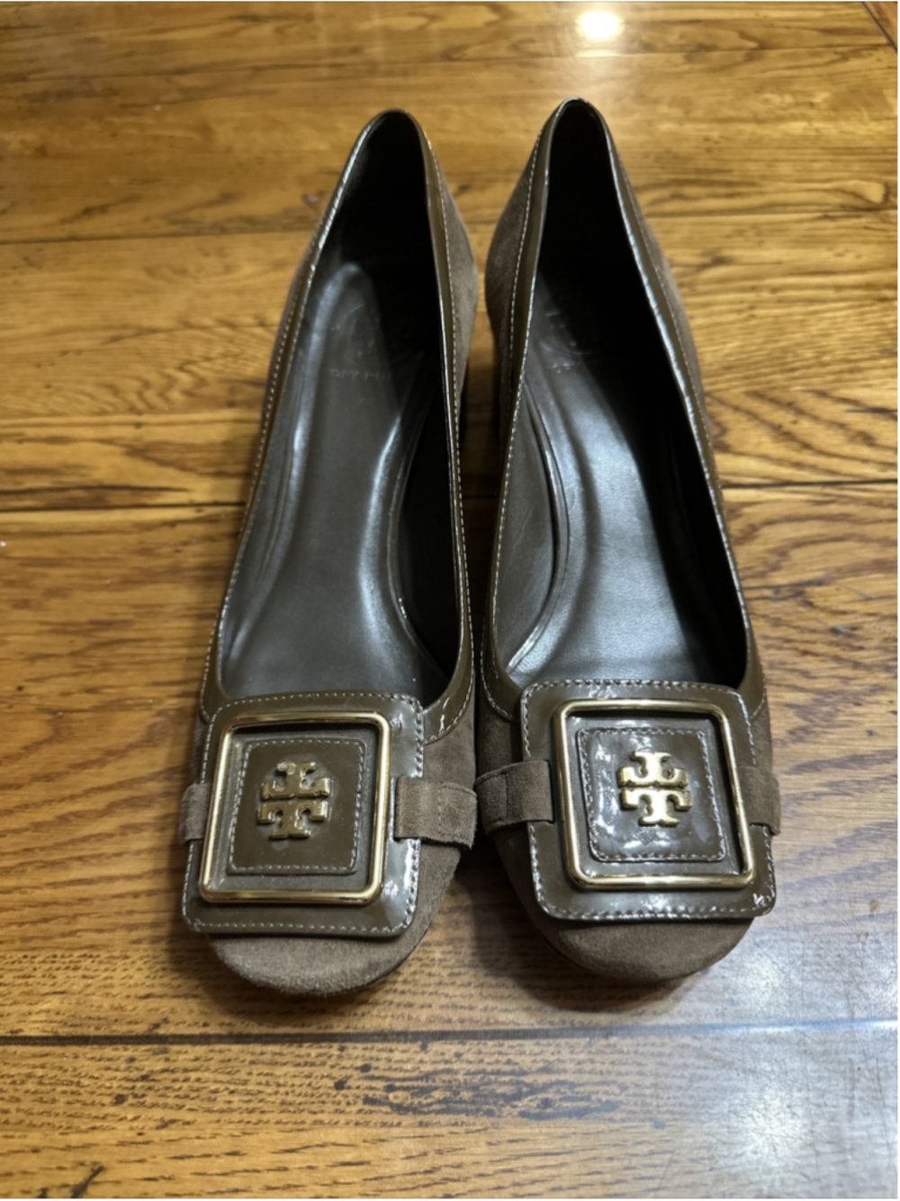 Tory burch woman's heels pumps brown suede size 9